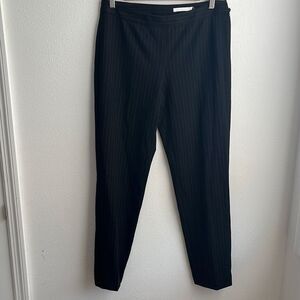 Boss Tiluna Side Zip Ponte Pants Black White‎ Pinstripe Size 4